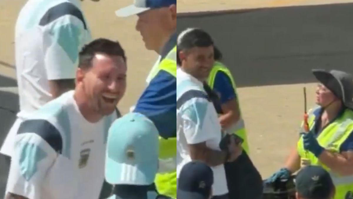 Video: un objeto inesperado en la valija del Cuti Romero hizo estallar a Lionel Messi en pleno control aeroportuario